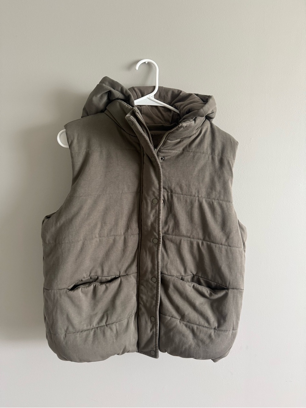 Little Bipsy Hooded Puffer Vest - Olive Green